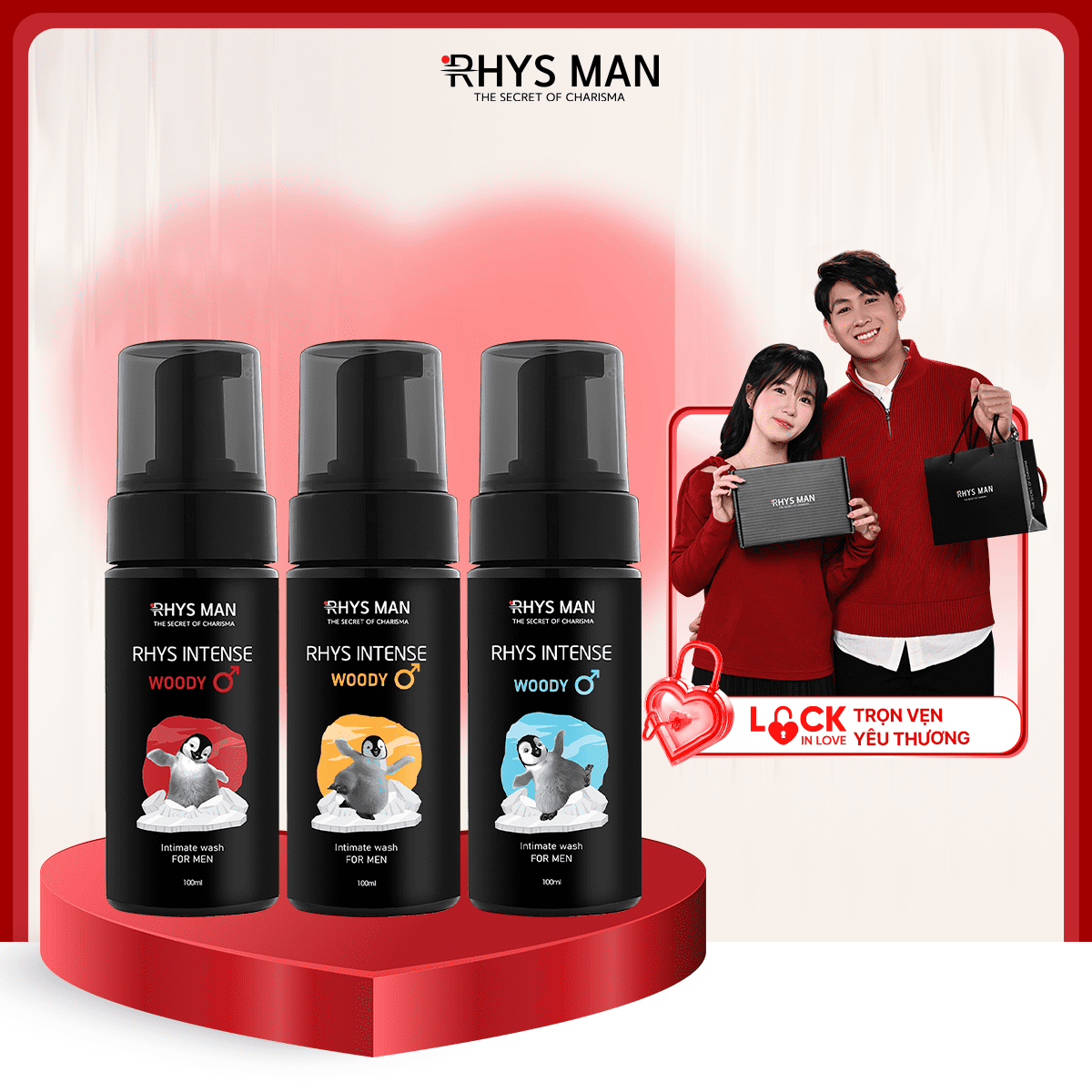 BỌT VỆ SINH NAM RHYS INTENSE 100ML - RHYS MAN - Chăm Sóc Đàn Ông Thế Hệ Mới
